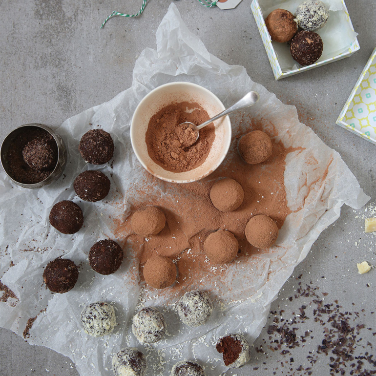 Prannie Rhatigan’s fig, walnut and nori chocolate truffles 