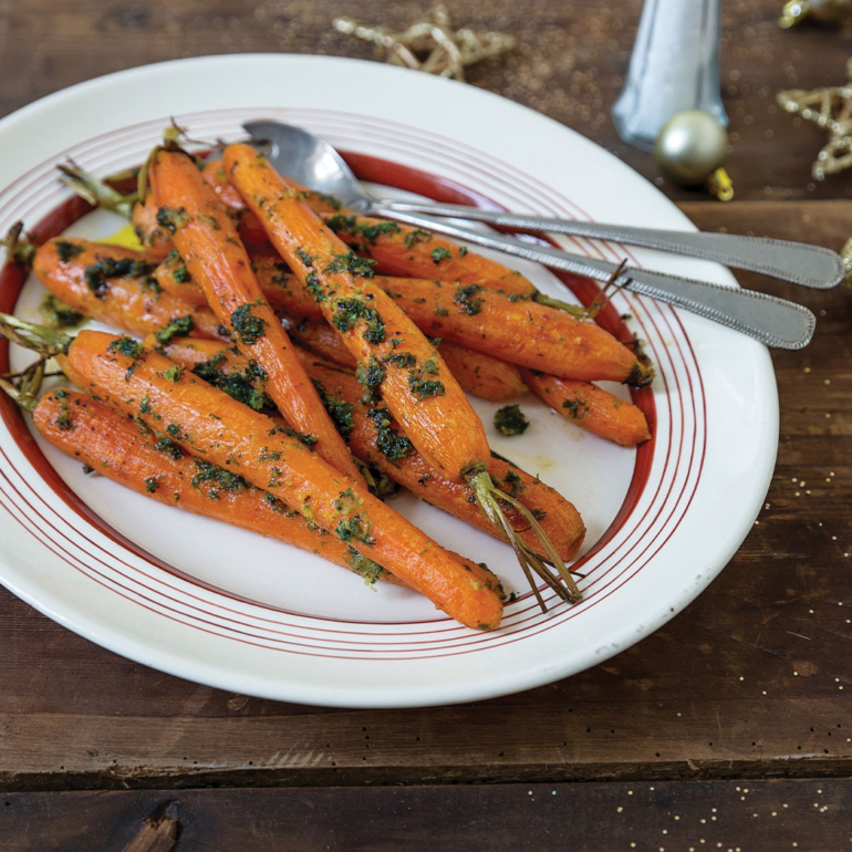 Roast carrots with gremolata