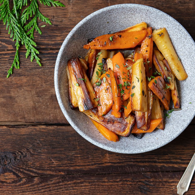 Roasted carrots  & parsnips