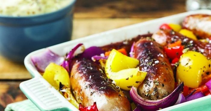 balsamic-sausages-with-onions-and-peppers