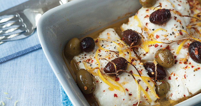 Roasted fish with olives Easy Food
