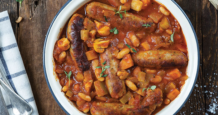 Sausage and cannellini bean casserole Easy food