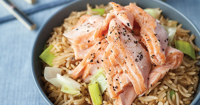 Sea trout with leeks and rice Easy Food