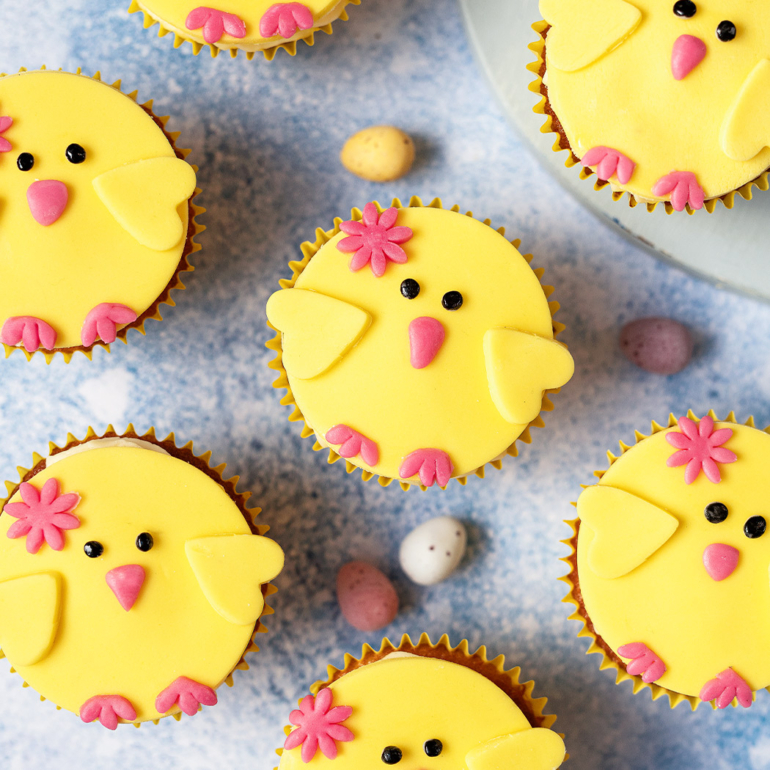 Siúcra Easter chick cupcakes