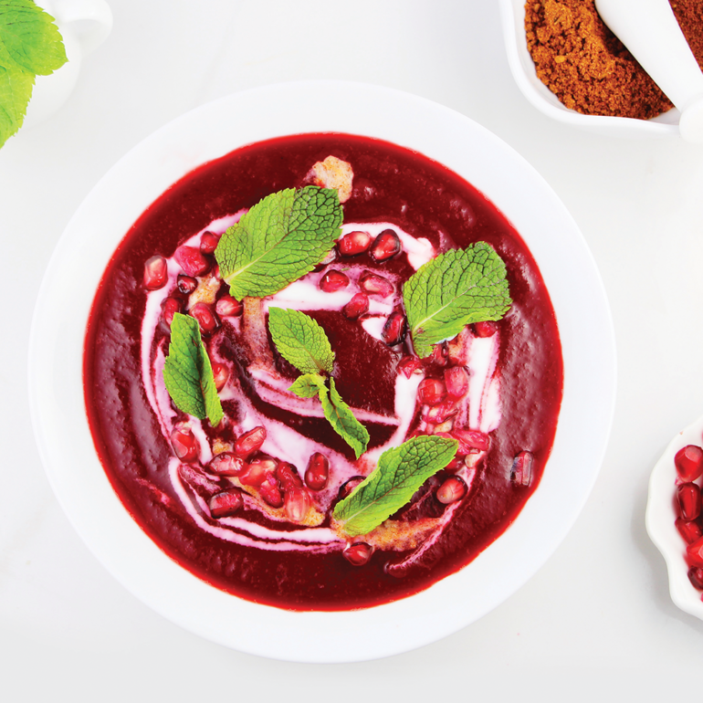 Spicy beetroot soup