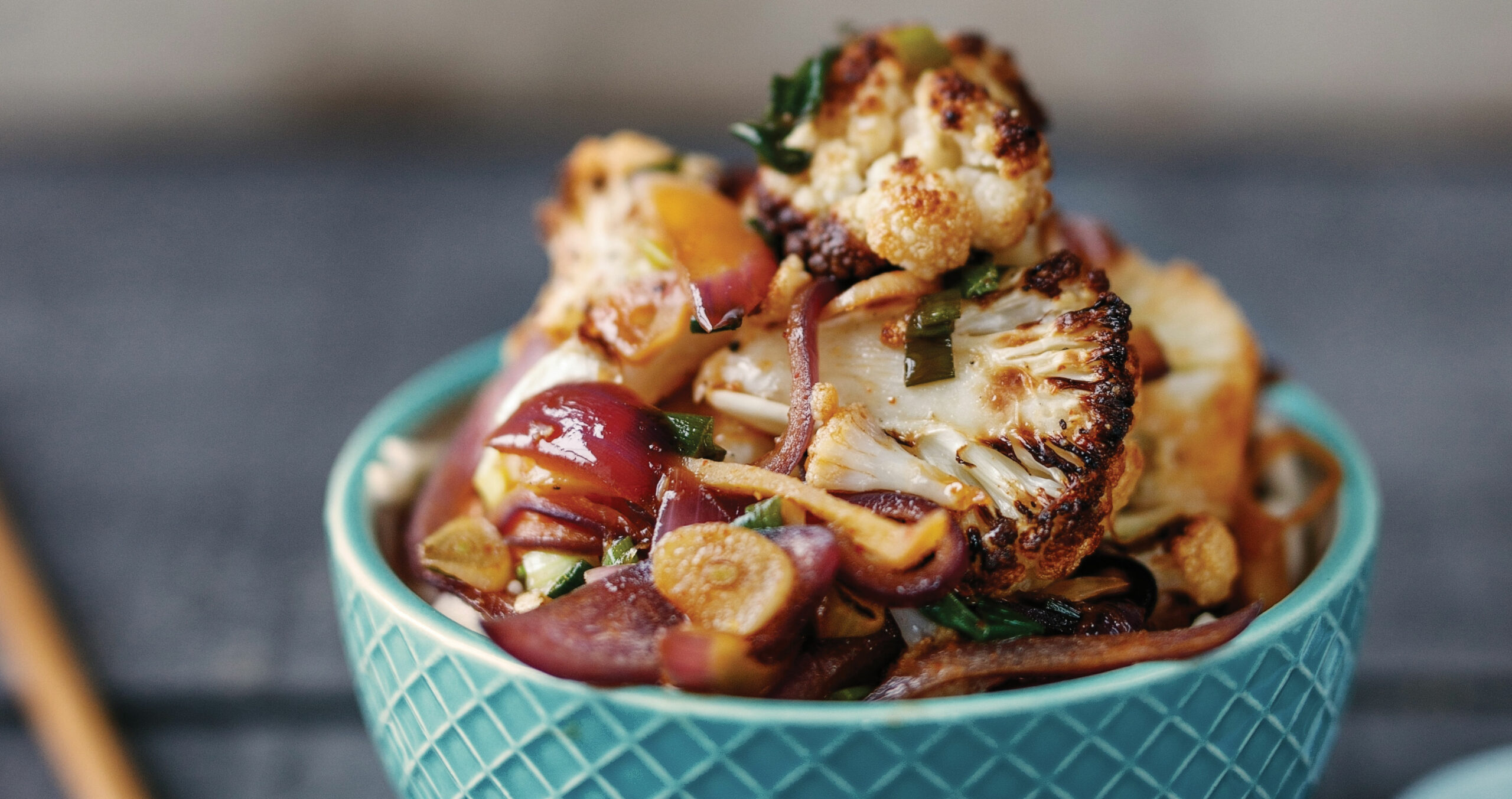 spicy, cauliflower, stir-fry, dinner