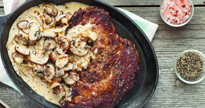 Steak and mushrooms Easy Food