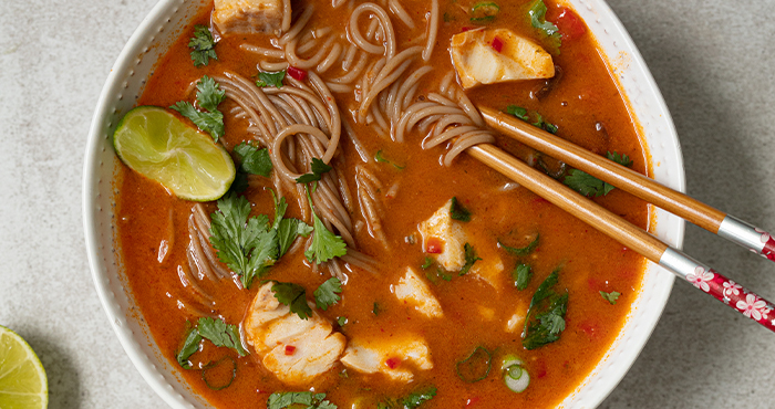 Thai red curry noodle soup