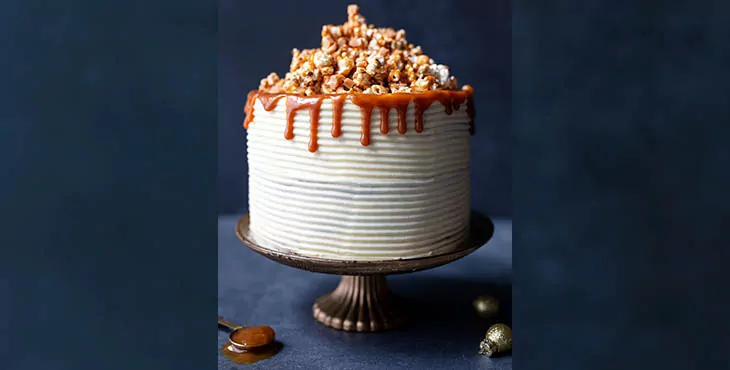 Salted caramel crunch cake, easyfood, christmas