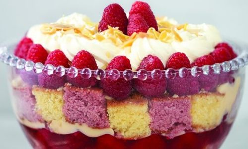 Retro raspberry trifle_easyfood