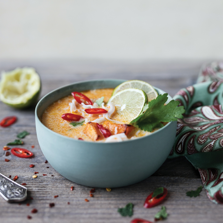 Butternut squash red curry laksa