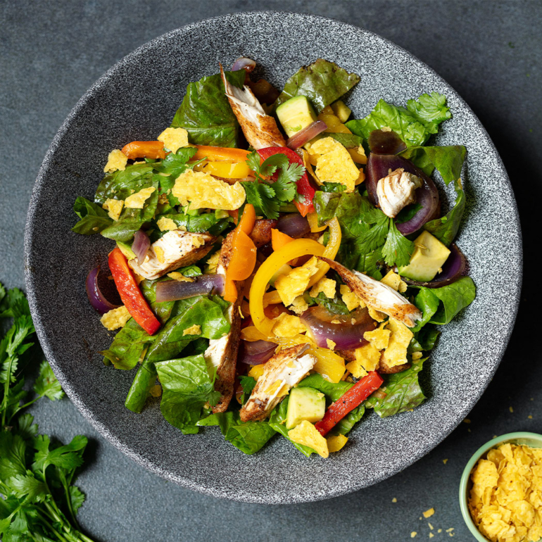 Chicken fajita salad