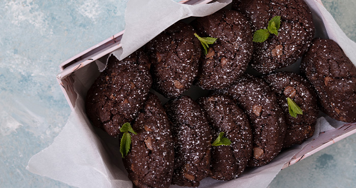 Mint chocolate brownie cookies