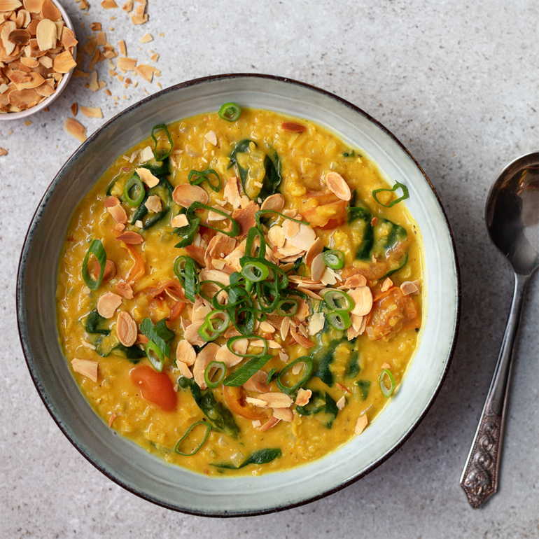 Coconut and spinach dhal
