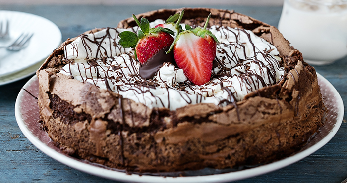 decadent flourless chocolate coffee cake