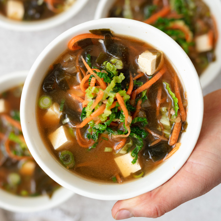 Miso and vegetable soup