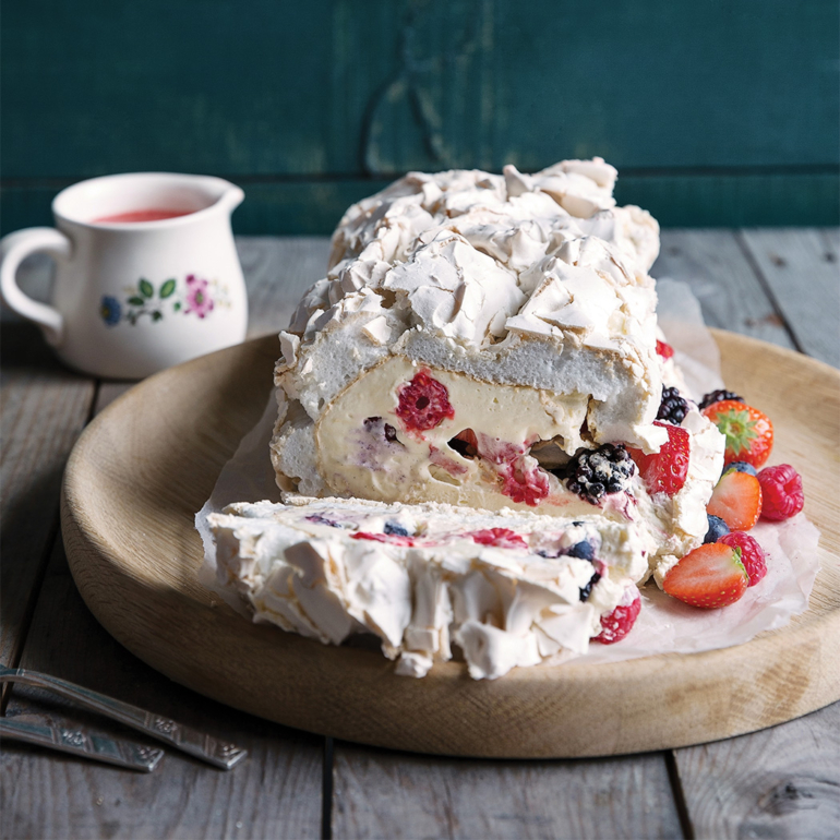 Mixed berry roulade