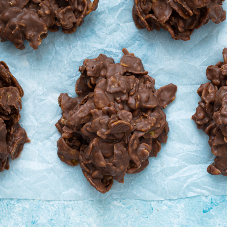Nutty chocolate clusters