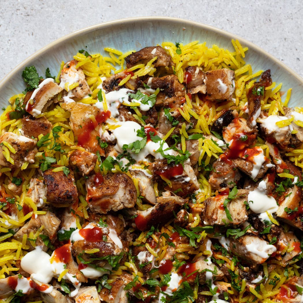 NYCstyle street cart chicken and rice easyFood