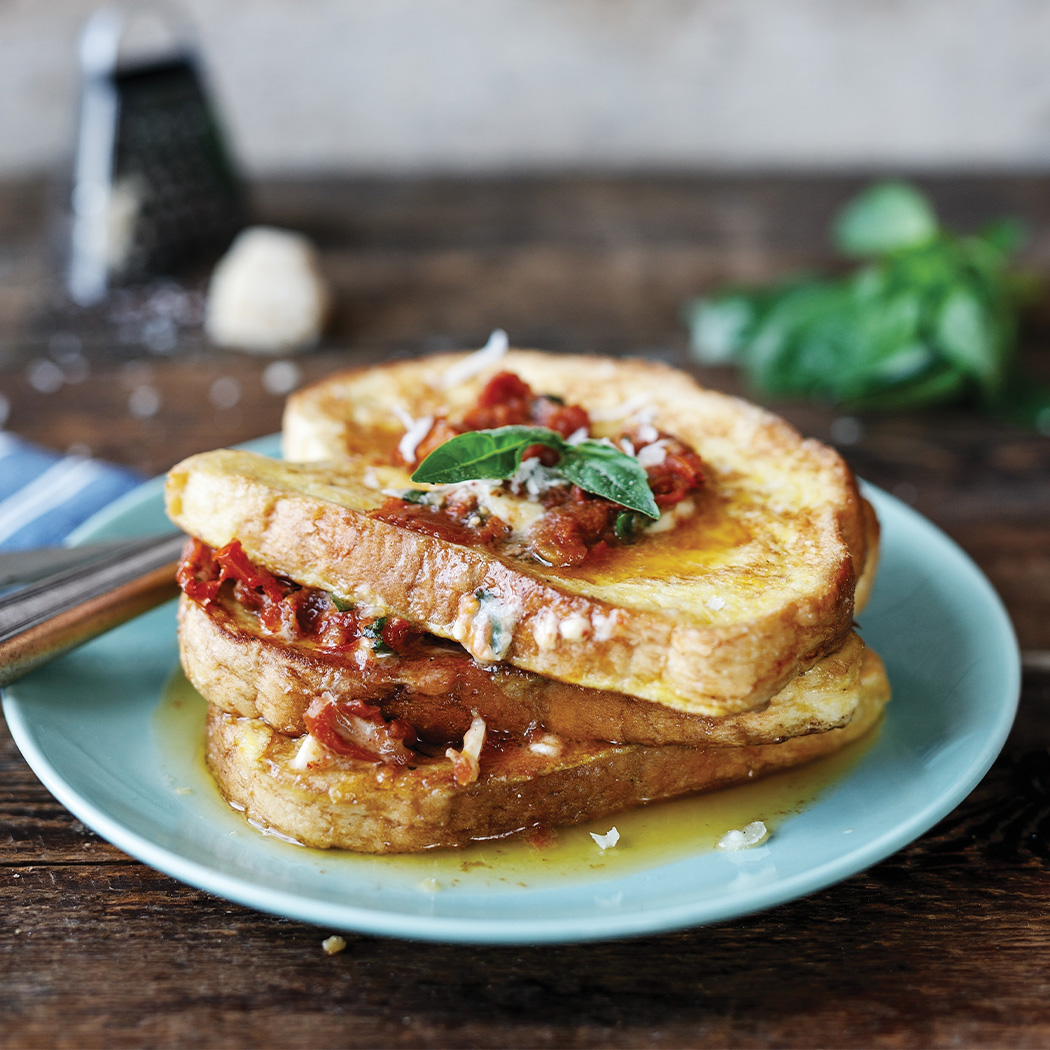 Parmesan French Toast With Sun-dried Tomato And Basil Butter | EasyFood