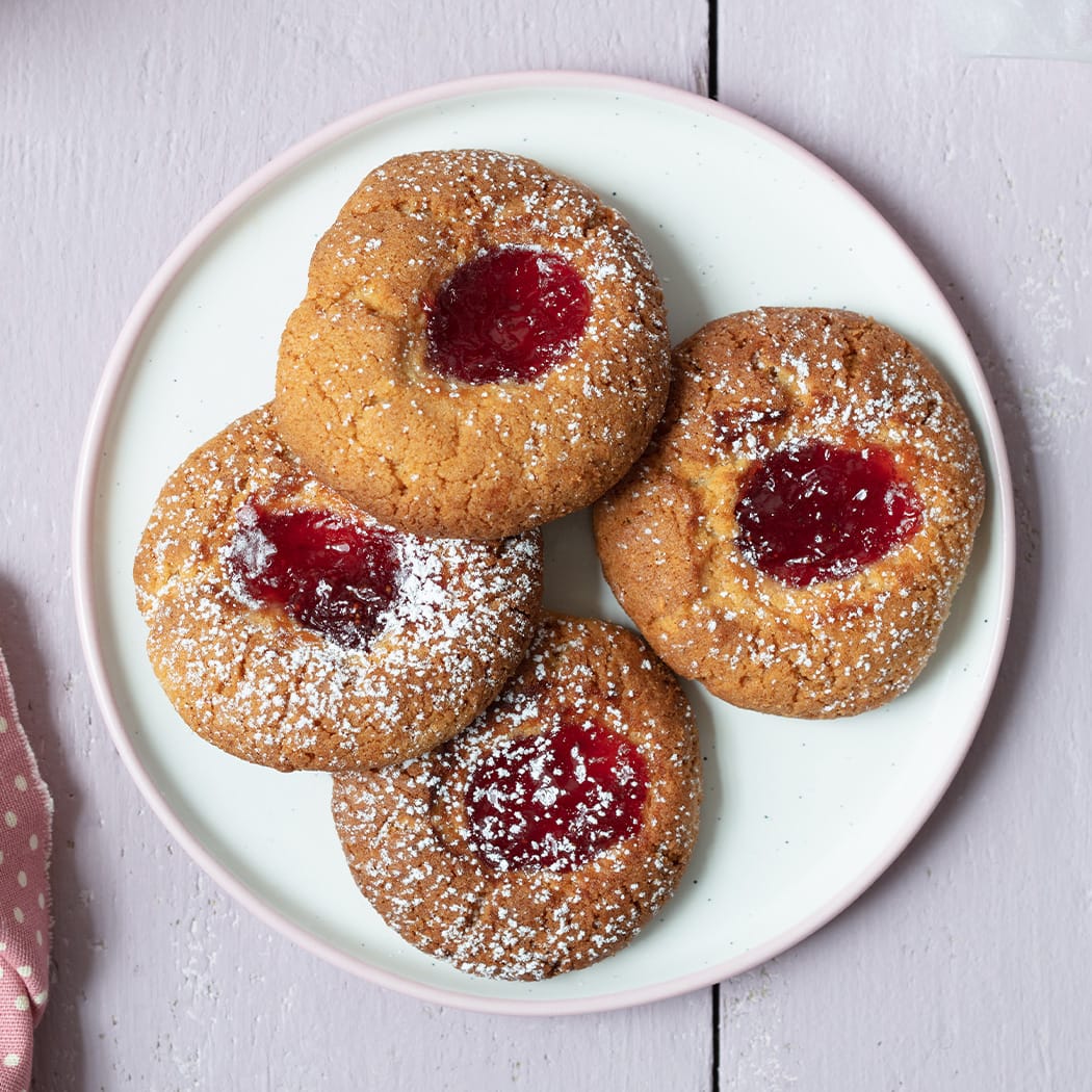 Peanut butter & jam cookies easyFood