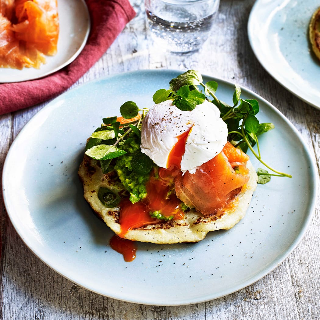 Potato pancake with avocado and salmon | easyFood