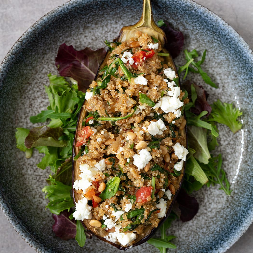 Quinoa-stuffed aubergines | easyFood