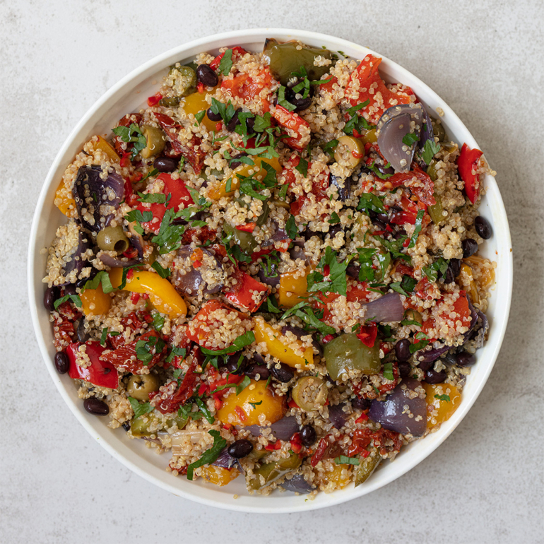 Quinoa with roasted vegetables