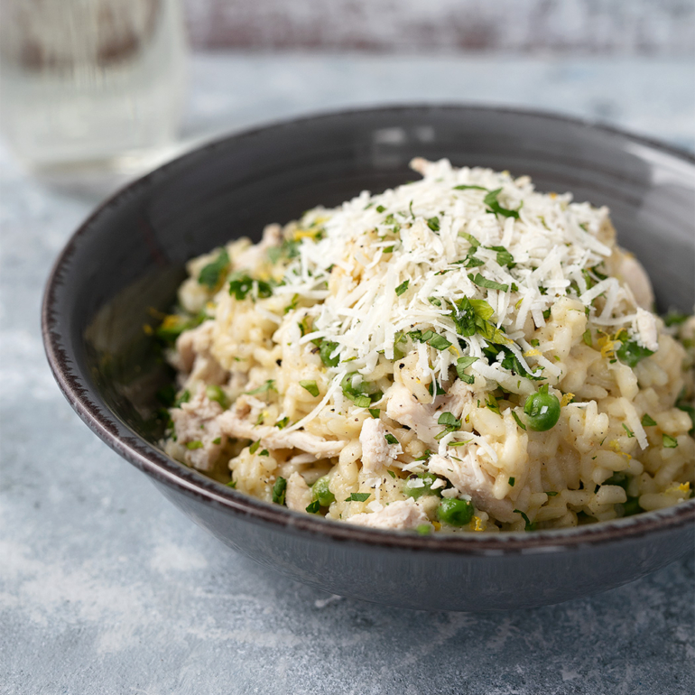 Roast chicken risotto