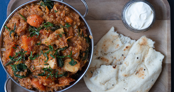 Leftover root veggie dhal