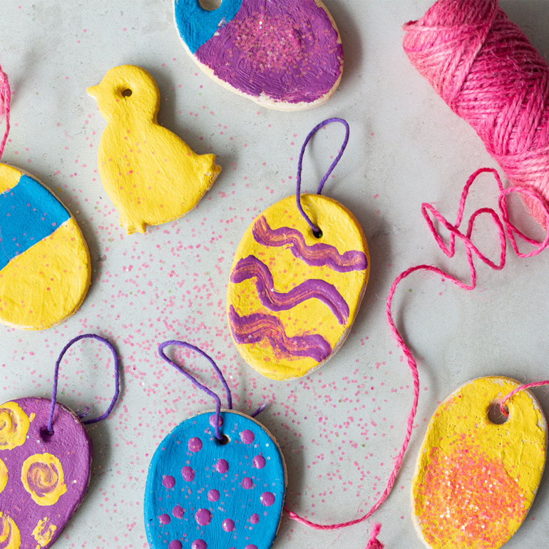 Salt dough Easter decorations