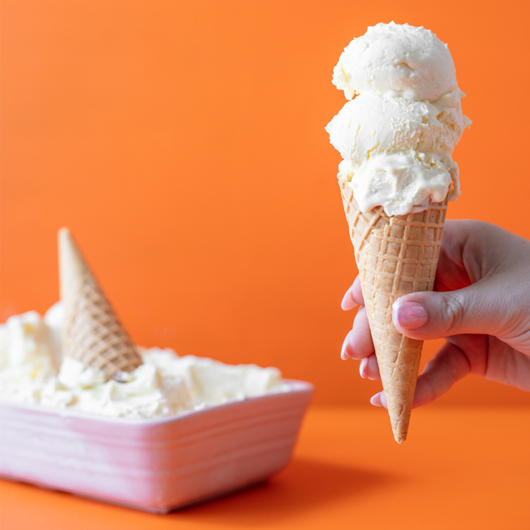 Three-ingredient no-churn vanilla ice cream