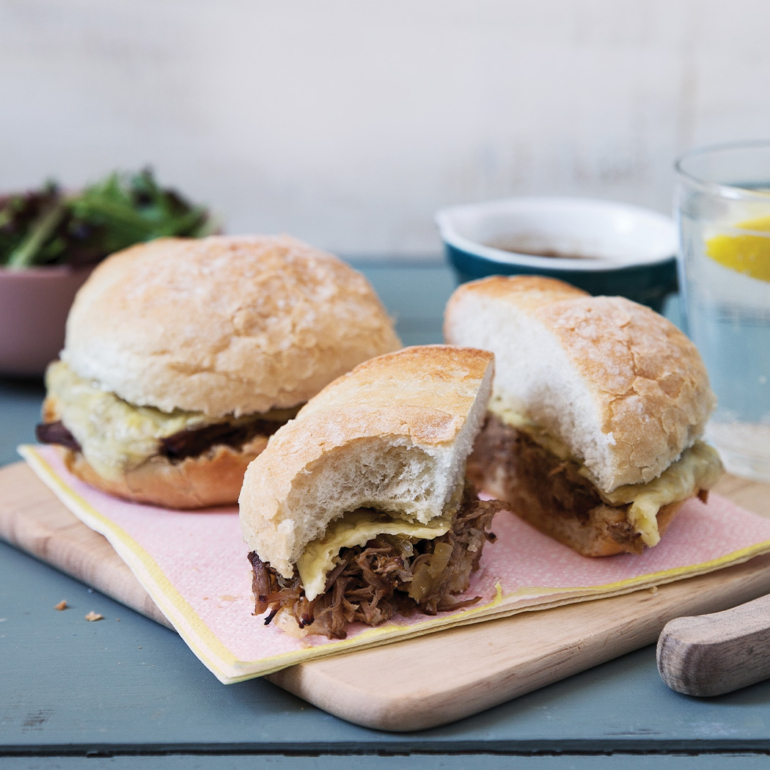 Slow-cooker French dip sandwiches