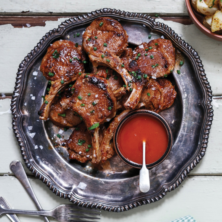 Sticky, spicy, Korean-style lamb chops