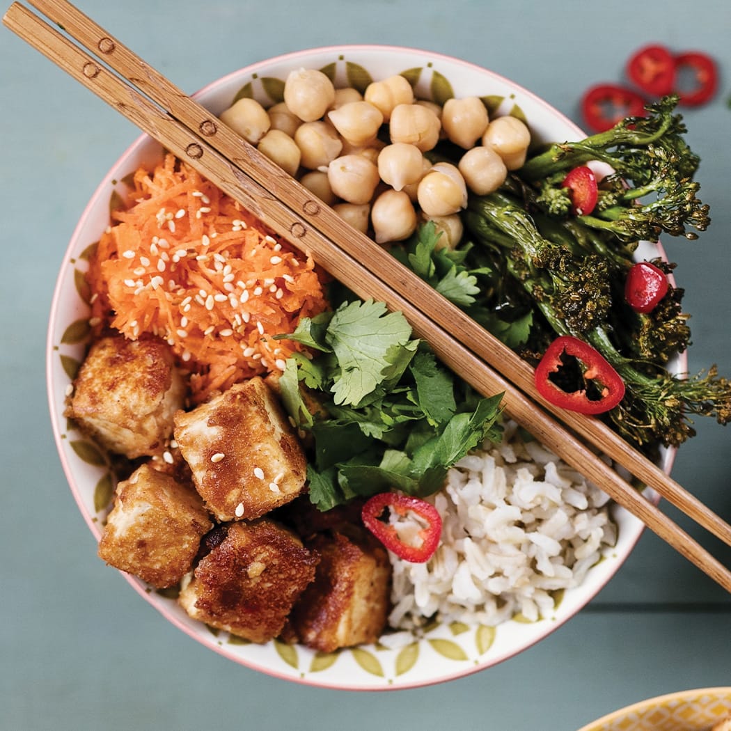 Vegan tofu satay bowls recipe | easyFood