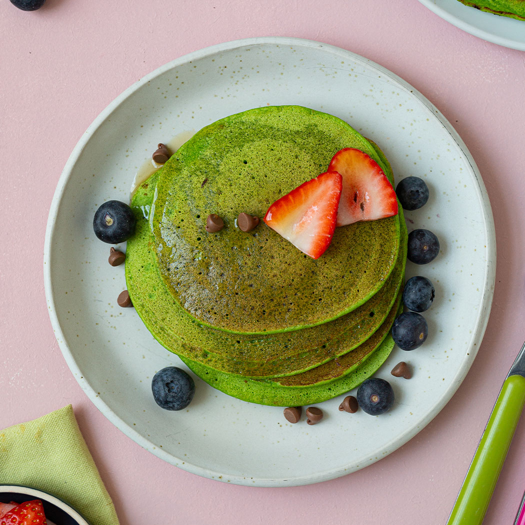 Green pancakes recipe easyFood