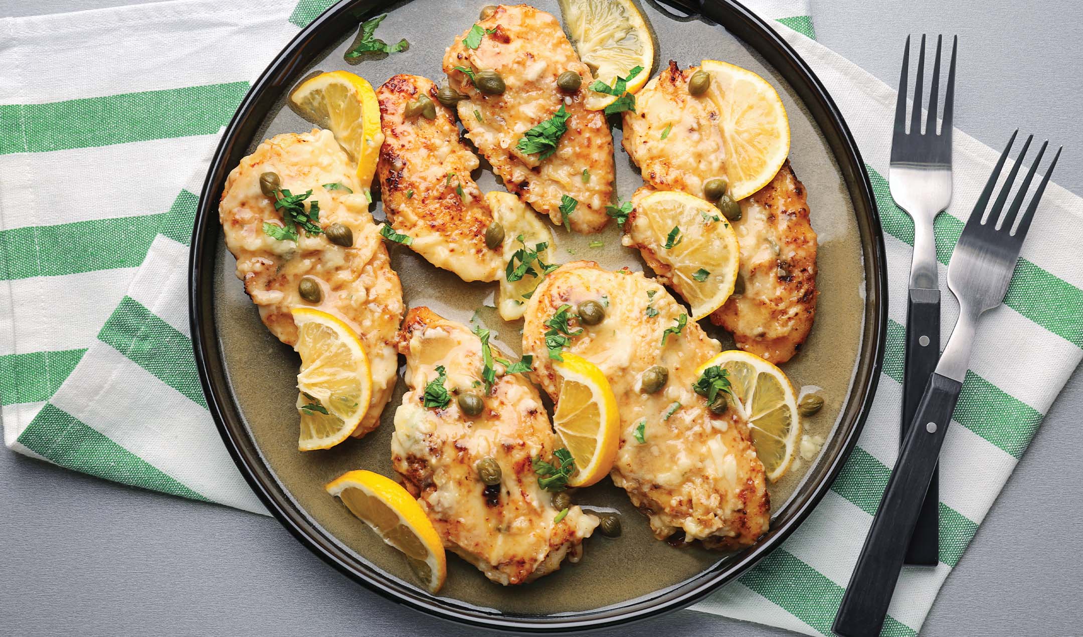 Quick chicken piccata