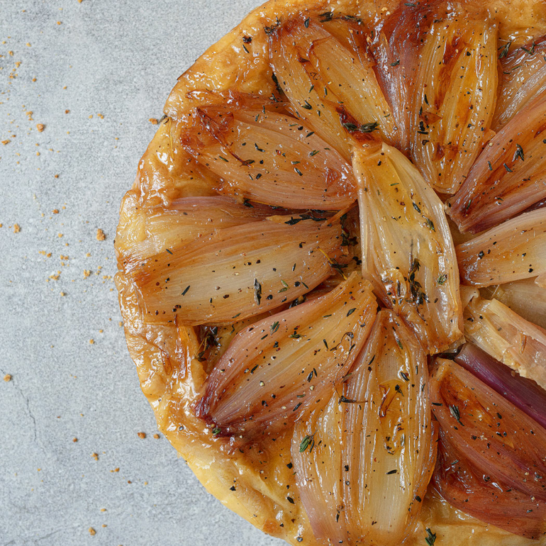 Shallot tarte tatin