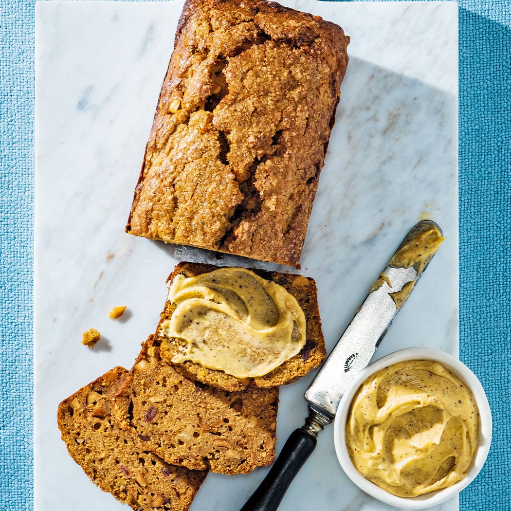 Miso, peanut & date banana bread | easyFood