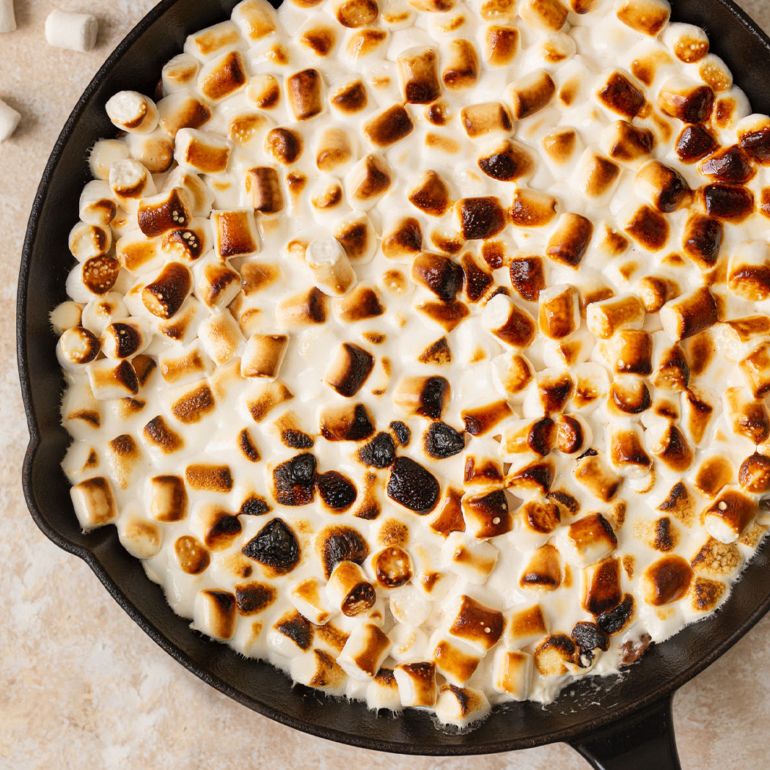Cookie dough marshmallow chocolate skillet