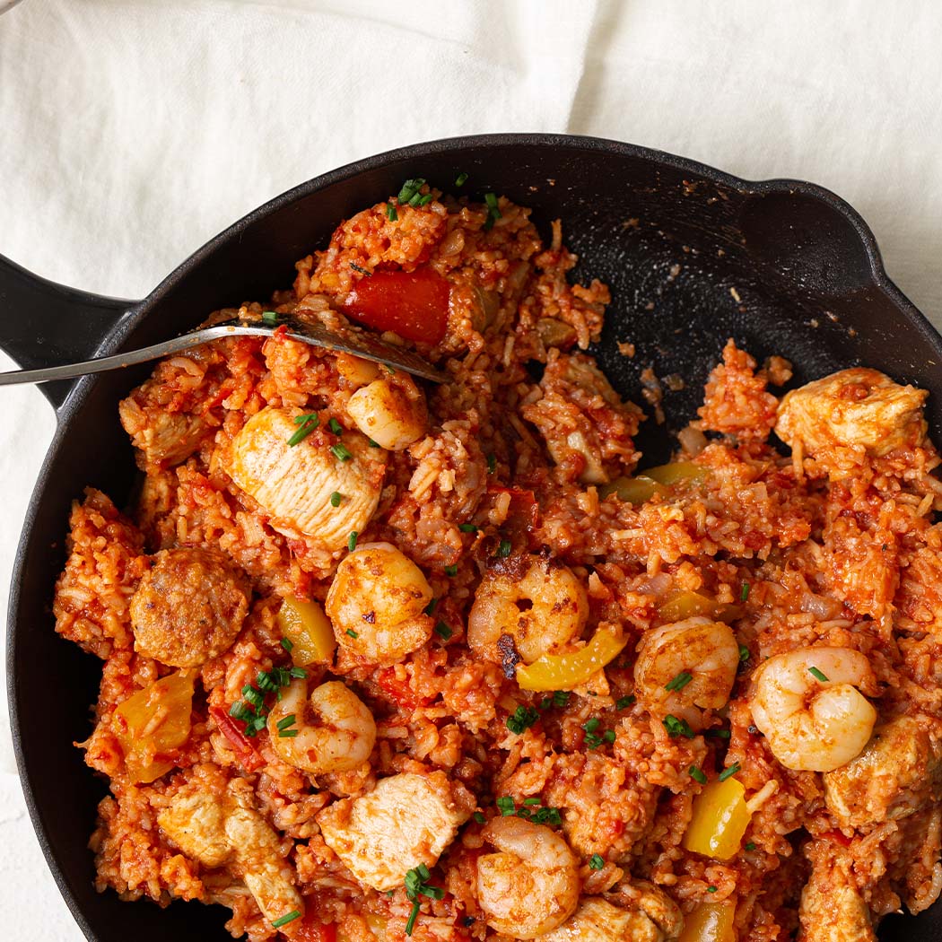 Onepot prawn jambalaya easyFood