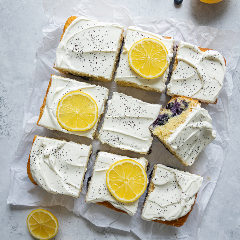 Lemon & blueberry squares by Gem